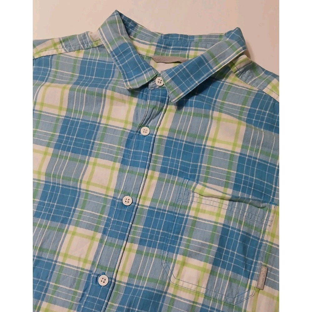 Columbia‎ Sportswear Company Men's Herringbone Cotton Plaid Long Sleeve Shirt LG
